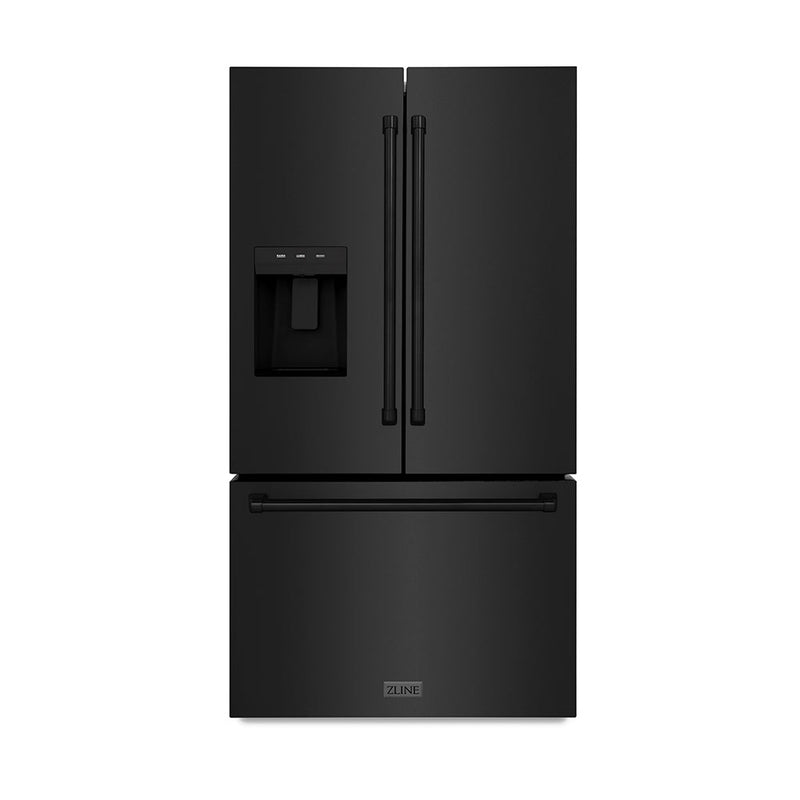 ZLINE RSM-W-36-BS 36 in. French Door Refrigerator in Black Stainless Steel