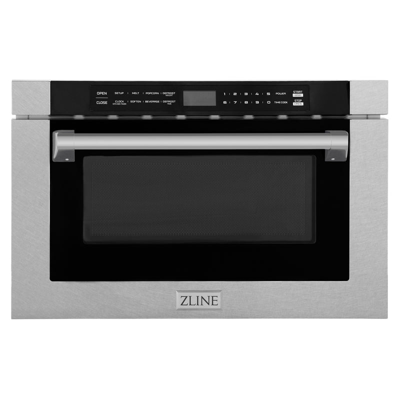 ZLINE MWDZ-1-SS-H-CB Autograph Edition 24 in. Microwave Drawer in Satin Stainless Steel