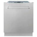 Lavavajillas ZLINE de 24 pulgadas con control superior en acero inoxidable y manija de estilo tradicional, DW-304-H-24