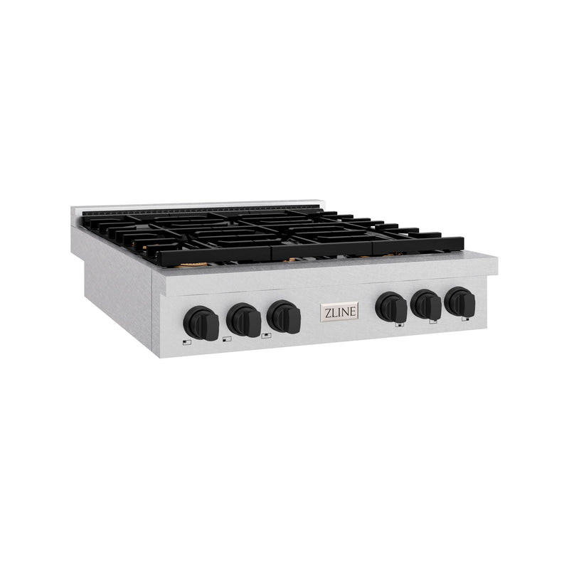 ZLINE SRTSZ-36-MB Autograph Edition 36 in. Rangetop in Satin Stainless Steel