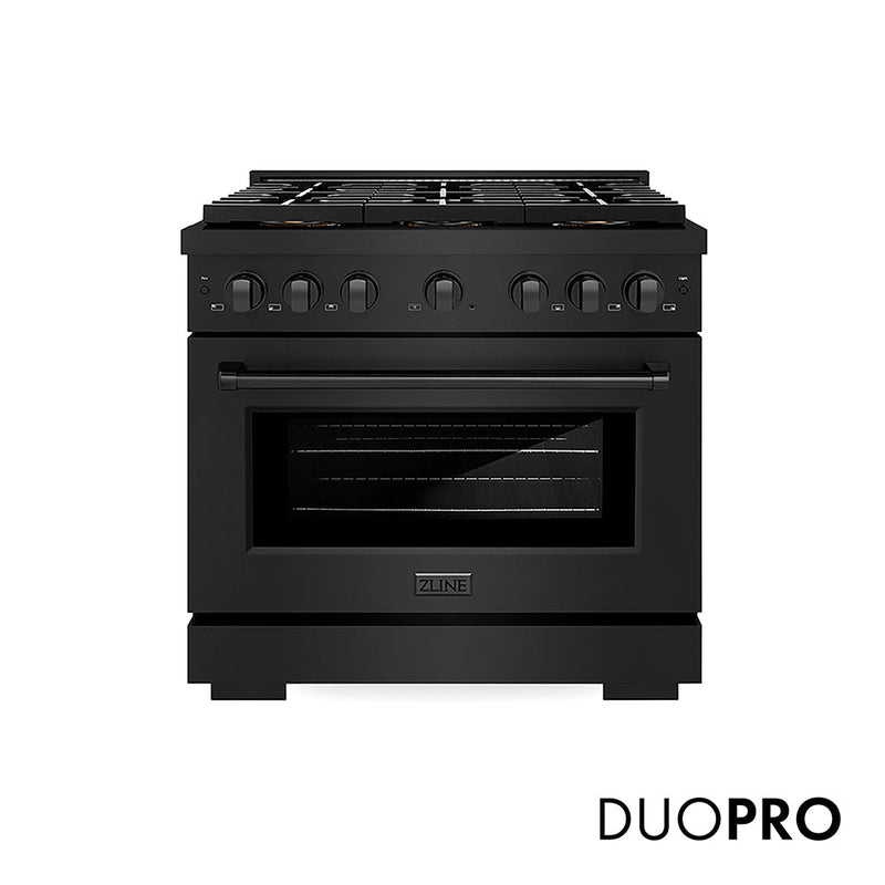 ZLINE PSGRB-36 36 in. Gas Range in Black Stainless Steel