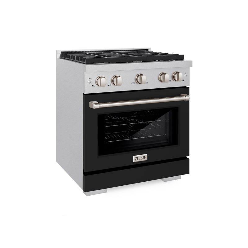 ZLINE SDRS-BLM-30 30 in. Dual Fuel Range in Satin Stainless Steel