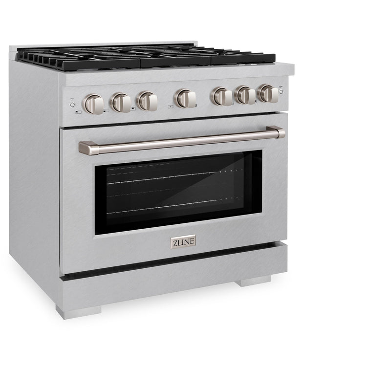 ZLINE SDRS-36 36 in. Dual Fuel Range in Satin Stainless Steel