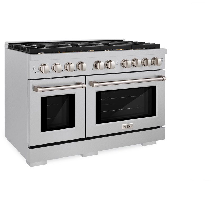 ZLINE SDRS-BR-48 48 in. Dual Fuel Range in Satin Stainless Steel