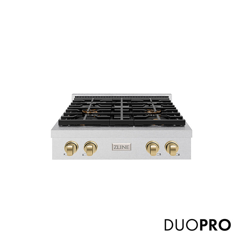 ZLINE PSRTSZ-30-CB Autograph Edition 30 in. Gas Rangetop in Satin Stainless Steel