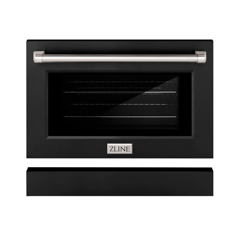 ZLINE 30 in. Paramount Series Range Door in Black Matte (SR-DR-BLM-30) ZLINE