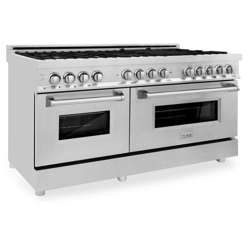 ZLINE 60 in. 7.4 cu. ft. Legacy Dual Fuel Range with Gas Cooktop and 2 Electric Convection Ovens in Stainless Steel with