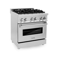 ZLINE 30 in. 4.0 cu. ft. Legacy Dual Fuel Range with 4 Burner Gas Cooktop and Electric Convection Oven in Stainless Steel