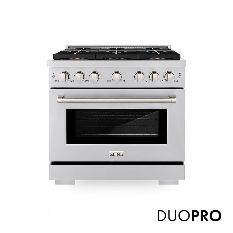 ZLINE PSDR36 36 in. Dual Fuel Range in Stainless Steel
