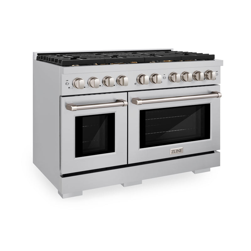 ZLINE SDR-BR-48 48 in. Dual Fuel Range in Stainless Steel