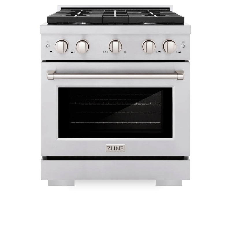 ZLINE SDR30 30 in. Dual Fuel Range in Stainless Steel