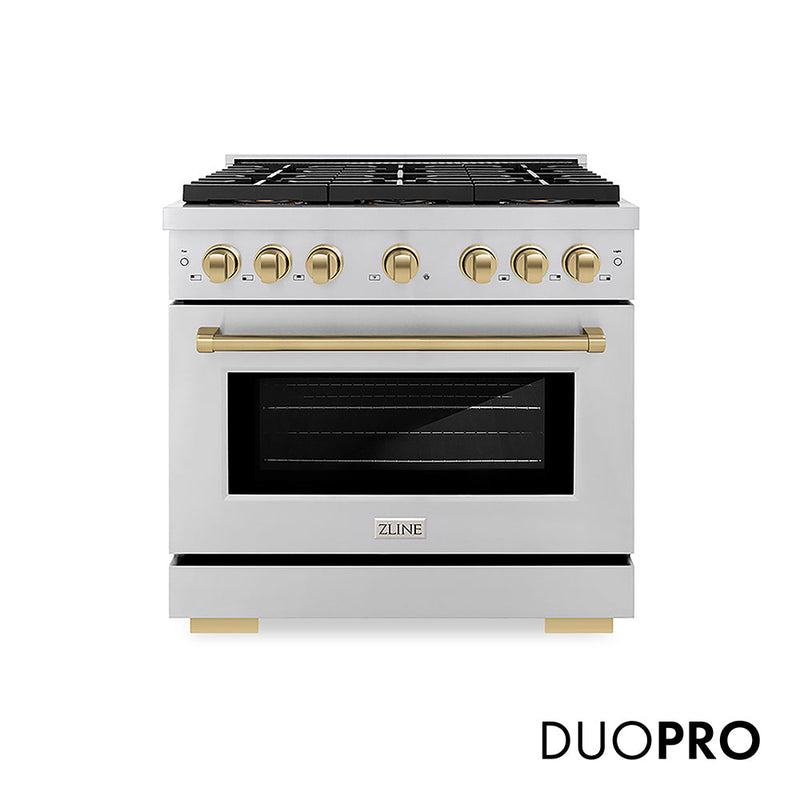 ZLINE PSGRZ-36-CB Autograph Edition 36 in. Gas Range in Stainless Steel