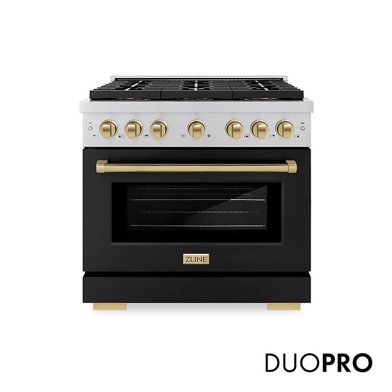 ZLINE PSGRZ-BLM-36-CB Autograph Edition 36 in. Gas Range in Stainless Steel