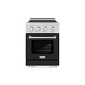 ZLINE 24 In. Paramount Electric Range in Stainless Steel and a Black Matte Door (SINR-BLM-24)