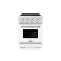 ZLINE 24 In. Paramount Electric Range in Stainless Steel and a White Matte Door (SINR-WM-24)