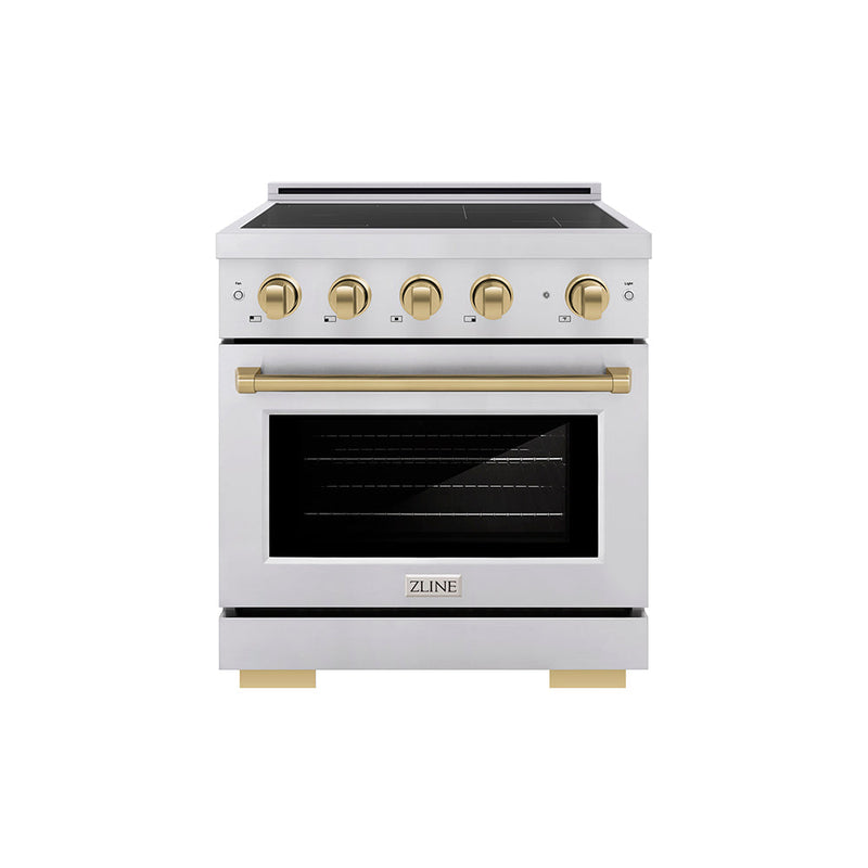 ZLINE SINRZ-30-CB Autograph Edition 30 in. Induction Range in Stainless Steel