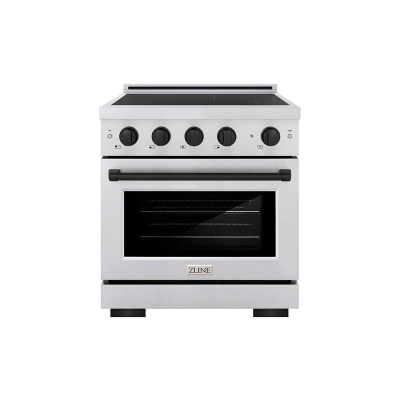 ZLINE SINRZ-30-MB Autograph Edition 30 in. Induction Range in Stainless Steel