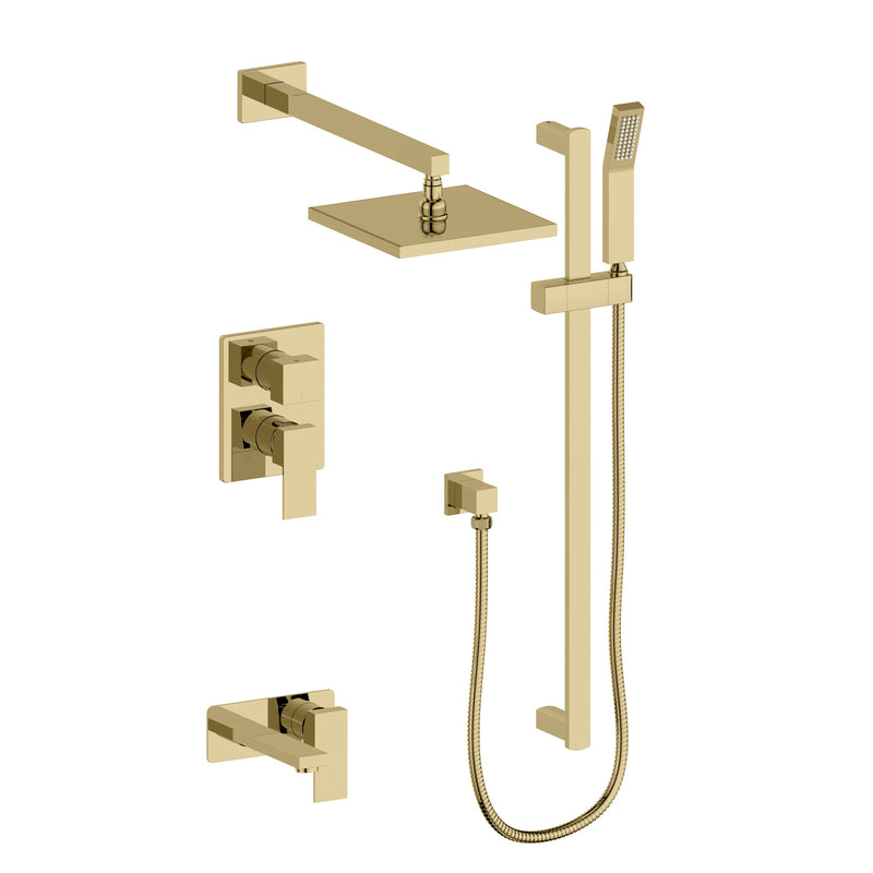 ZLINE BLS-SHS12-PG Autograph Edition 12 in. Shower System in Polished Gold