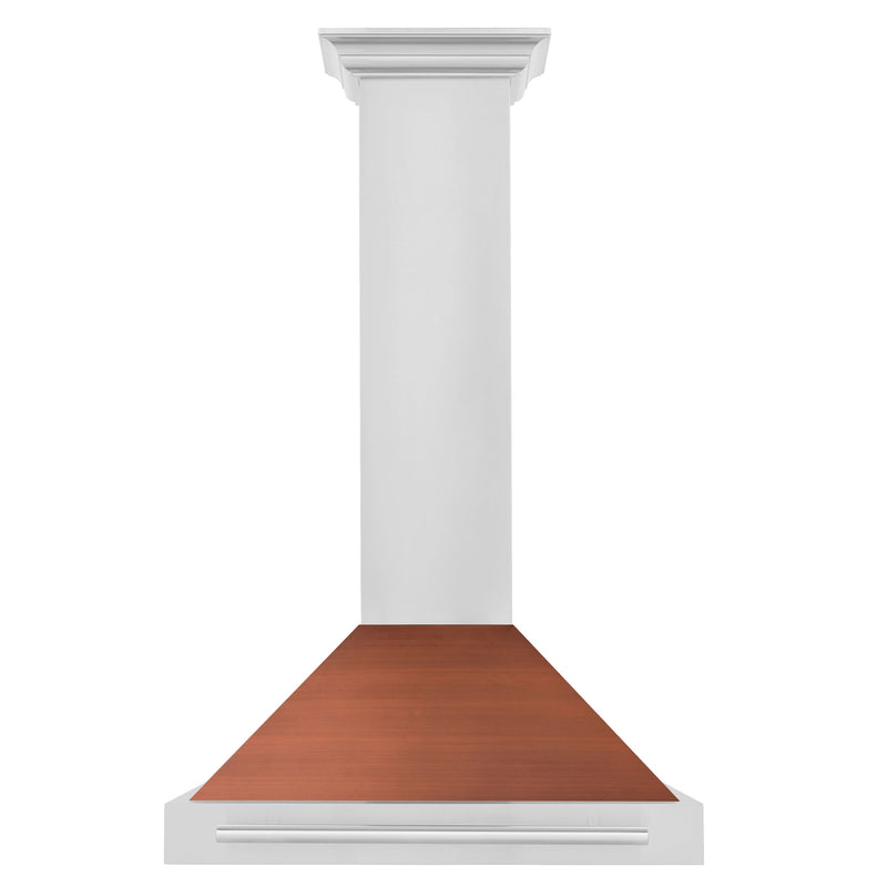 ZLINE 30 in. Convertible Stainless Steel Range Hood with Copper Shell and Stainless Steel Handle (KB4STX-C-30) ZLINE