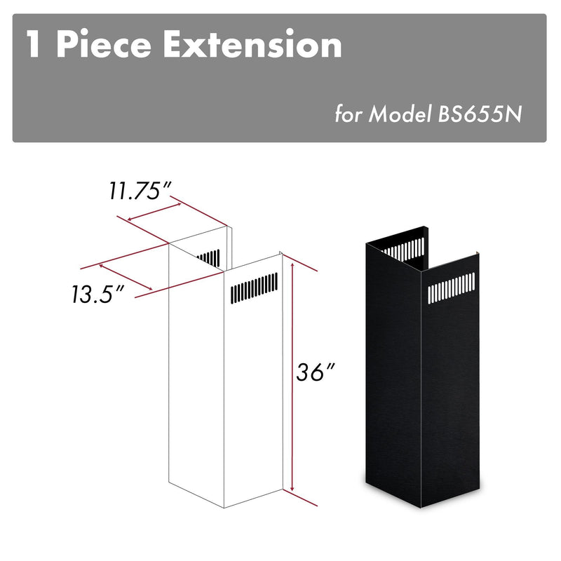 ZLINE 1-36" Chimney Extension for 9 ft. to 10 ft. Ceilings (1PCEXT-BS655N) ZLINE