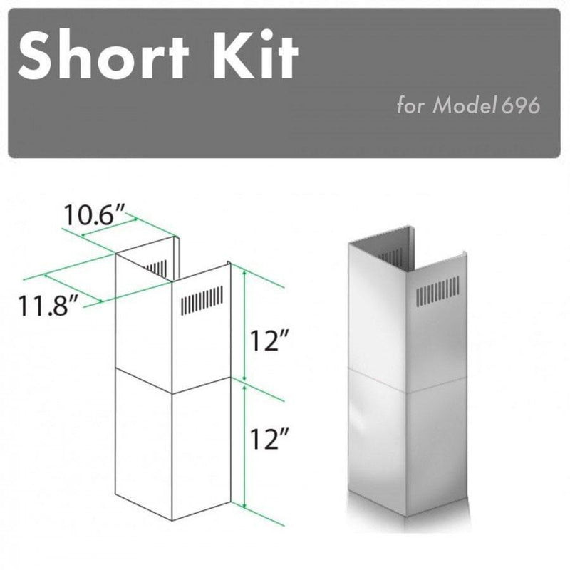 ZLINE SK-696 12 in. Chimney Short Kit in Stainless Steel