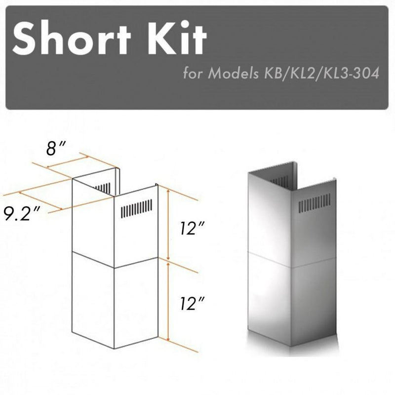 ZLINE SK-KB/KL2/KL3-304 12 in. Chimney Short Kit in Stainless Steel