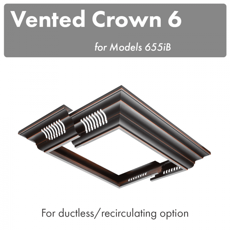 ZLINE CM6V-655IB Crown Molding in Oil Rubbed Bronze