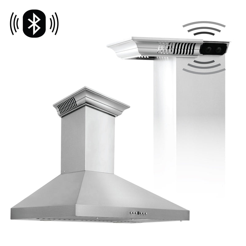 ZLINE KL3CRN-BT-30 30 in. Wall Mount Range Hood in Stainless Steel