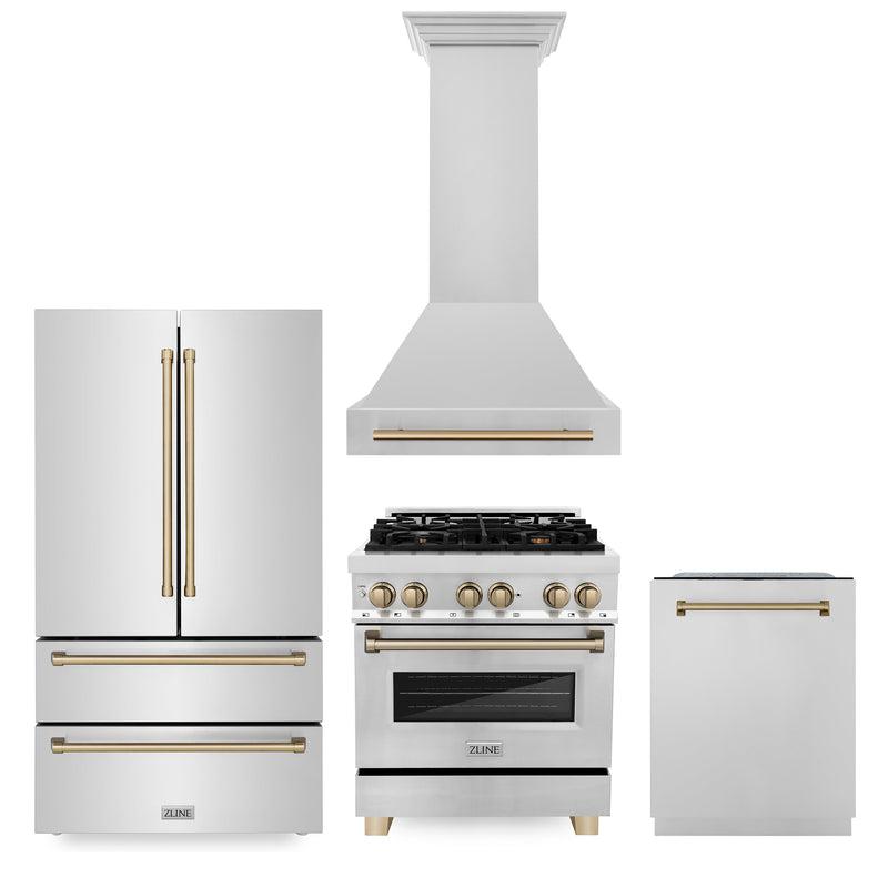 ZLINE 4KAPR-RARHDWM30-CB Autograph Edition 30 in. Appliance Package in Stainless Steel