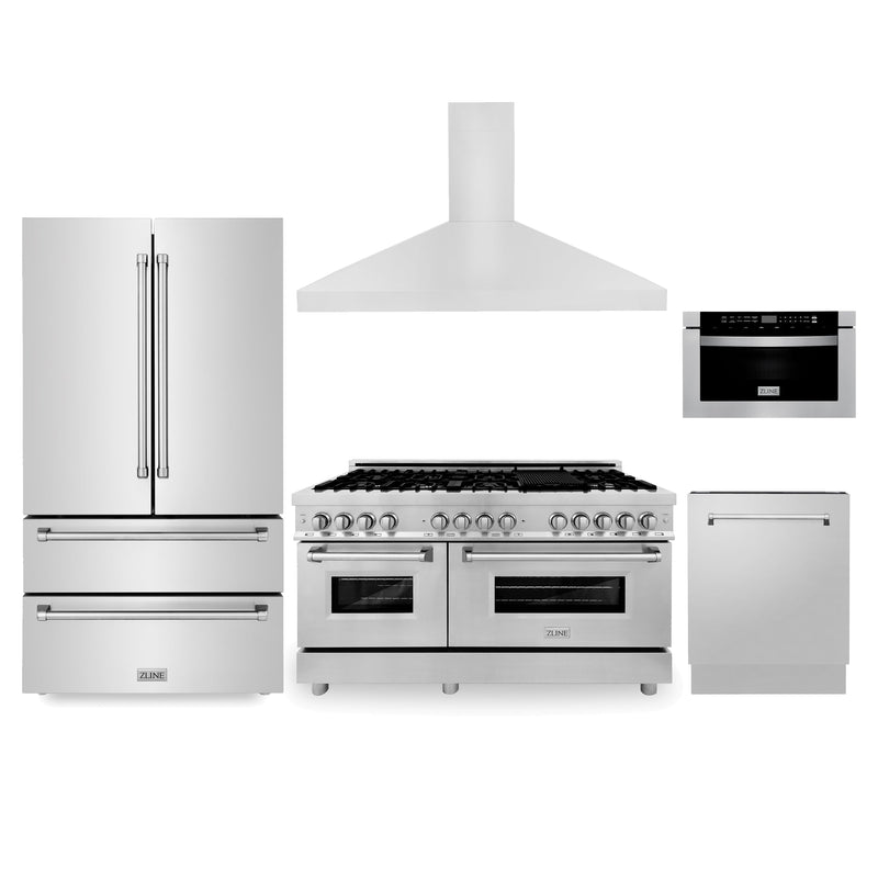 ZLINE 5KPR-RARH60-MWDWV 60 in. Appliance Package in Stainless Steel
