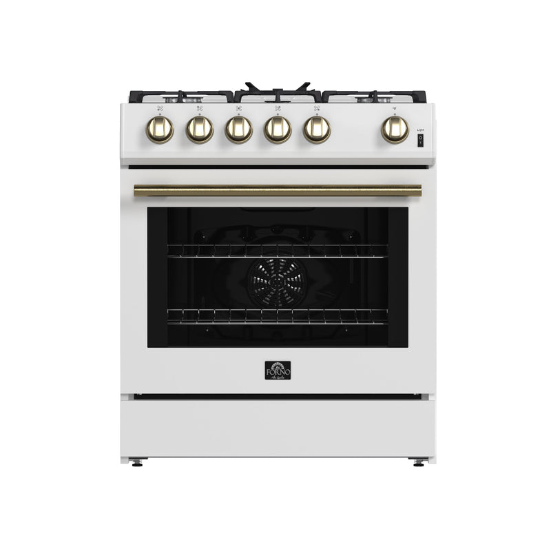 Forno FFSGS1116-30WHT Leonardo Espresso 30 in. Gas Range in White