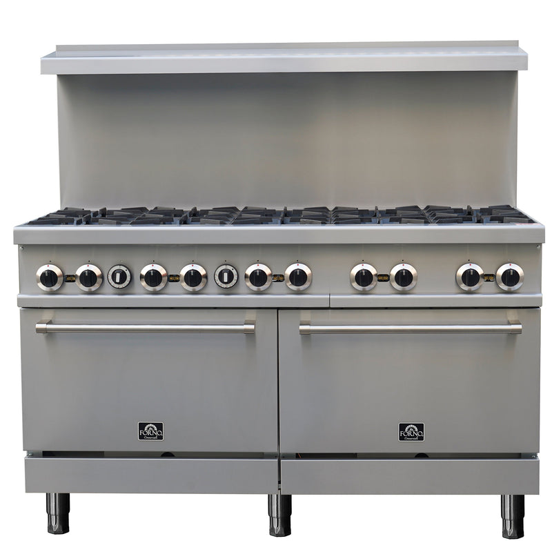 Forno FCMGR0093-60 60 in. Commercial Gas Range in Stainless Steel