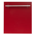 ZLINE 24" Dishwasher Panel in Red Gloss with Modern Handle (DP-RG-H-24)