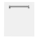 ZLINE 24 in. Top Control Dishwasher with Matte White Panel and Traditional Style Handle, 52dBa (DW-WM-24)