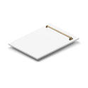 ZLINE Autograph Edition 18" Tallac Dishwasher Panel in White Matte with Champagne Bronze Handle (DPVZ-304-18-WM)