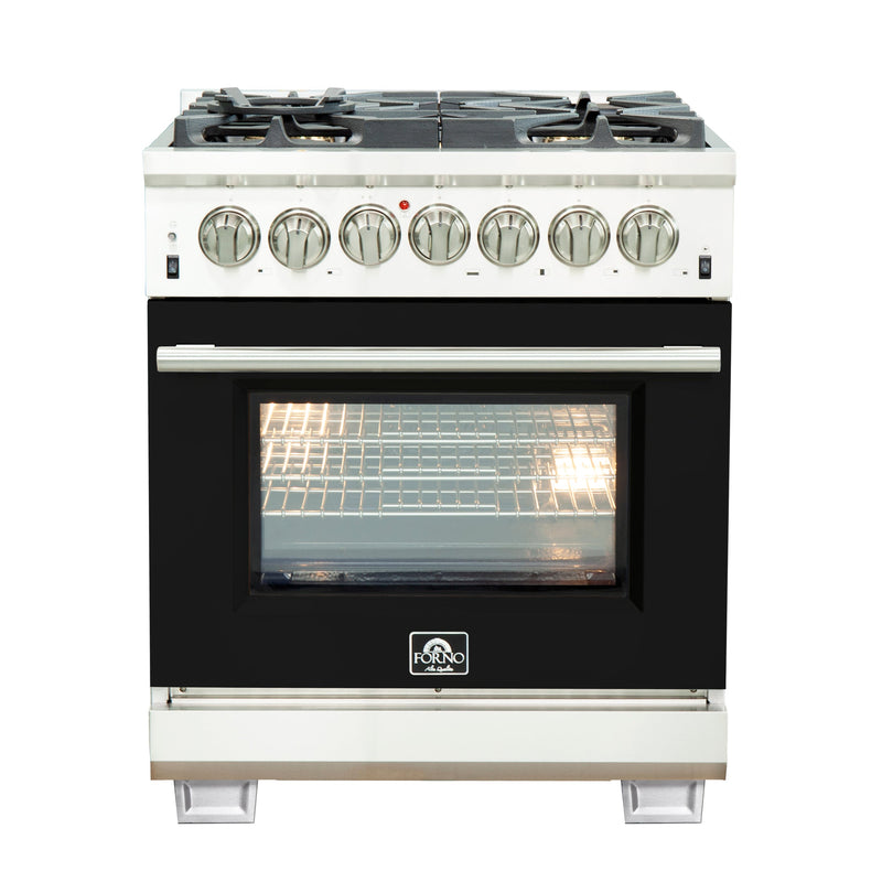 Forno FFSGS6187-30BLK Capriasca 30 in. Dual Fuel Range in Black