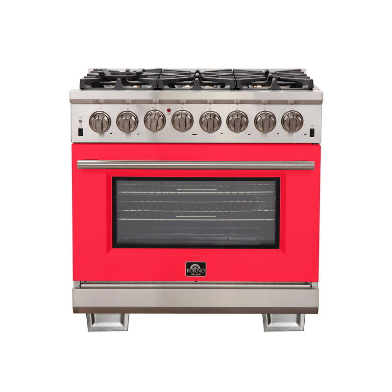 Forno FFSGS6187-36RED Capriasca 36 in. Dual Fuel Range