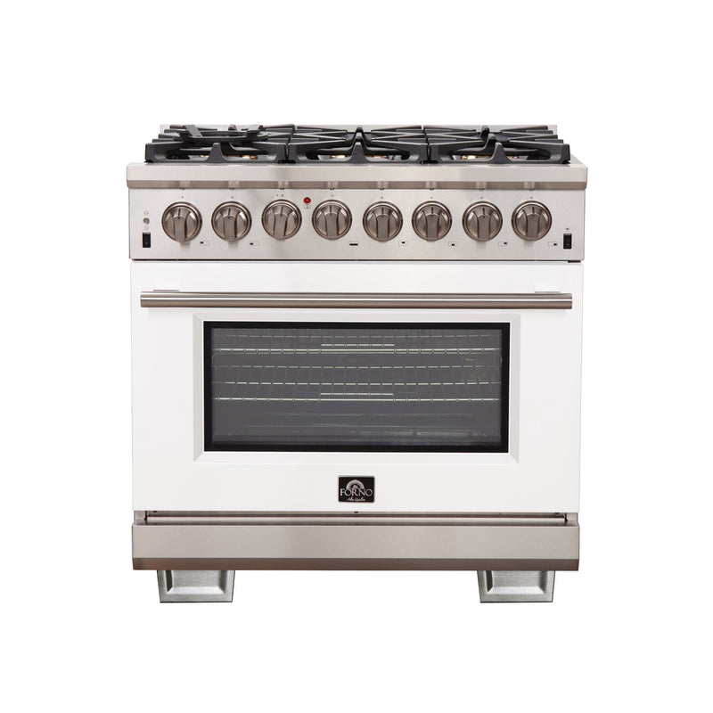 Forno FFSGS6187-36WHT Capriasca 36 in. Dual Fuel Range in White