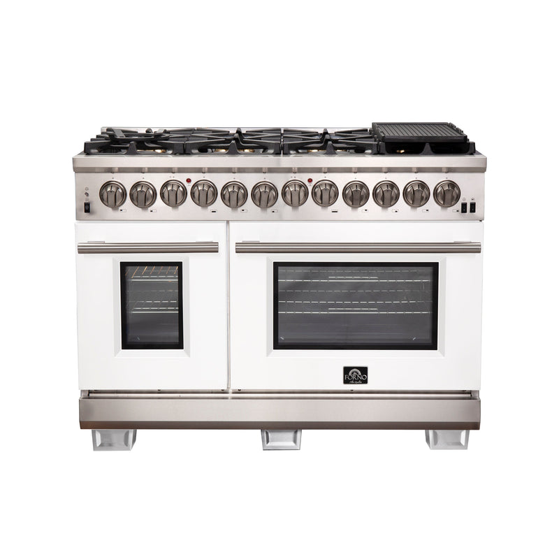 Forno FFSGS6187-48WHT Capriasca 48 in. Dual Fuel Range in White