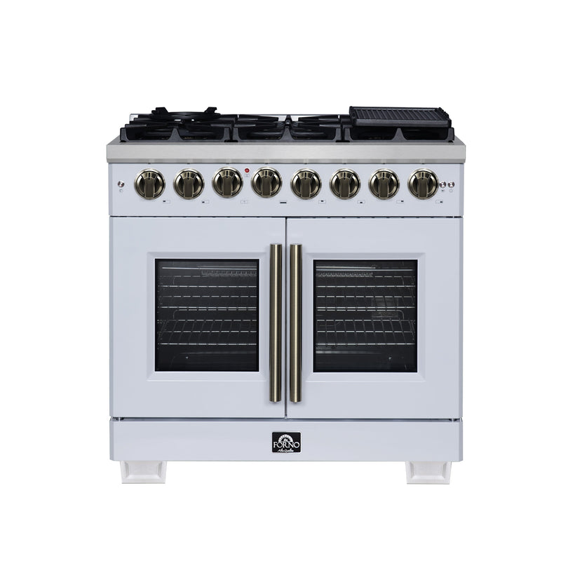 Forno FFSGS6387-36WHT Capriasca 36 in. Dual Fuel Range in White
