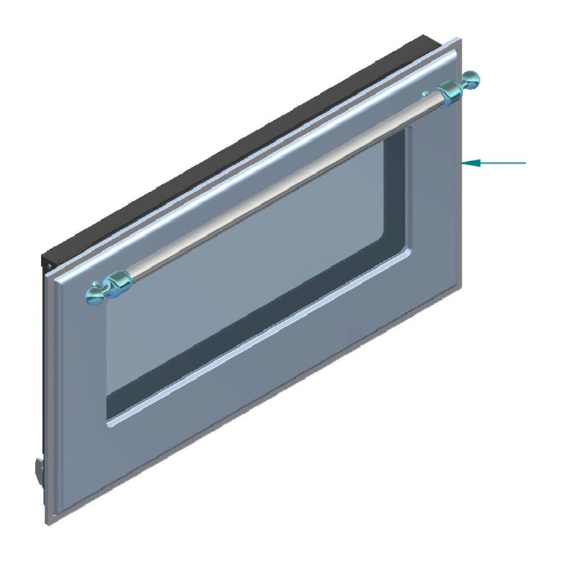 ILVE Parts EG9624005000108 Complete Triple Glass Door Kit for 60 inch Range, UOV 80 E3 Ovens (Antique White, Chrome Trim)