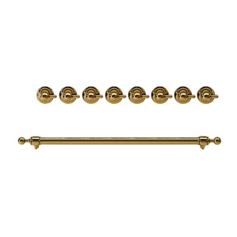 ILVE Brass Knobs and Handle Bundle for 36 inch Nostalgie Dual Fuel