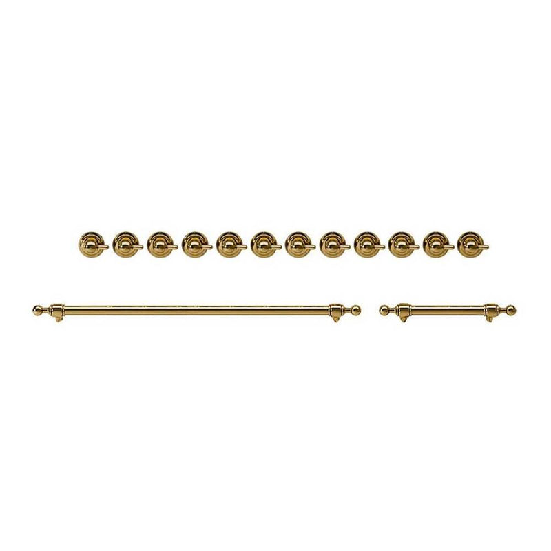 ILVE Brass Knobs and Handles Bundle for 48 inch Nostalgie Dual Fuel with Griddle