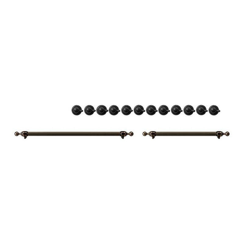 ILVE Burnished Knobs and Handles Bundle for 60 inch Nostalgie Dual Fuel with Griddle/Frenchtop