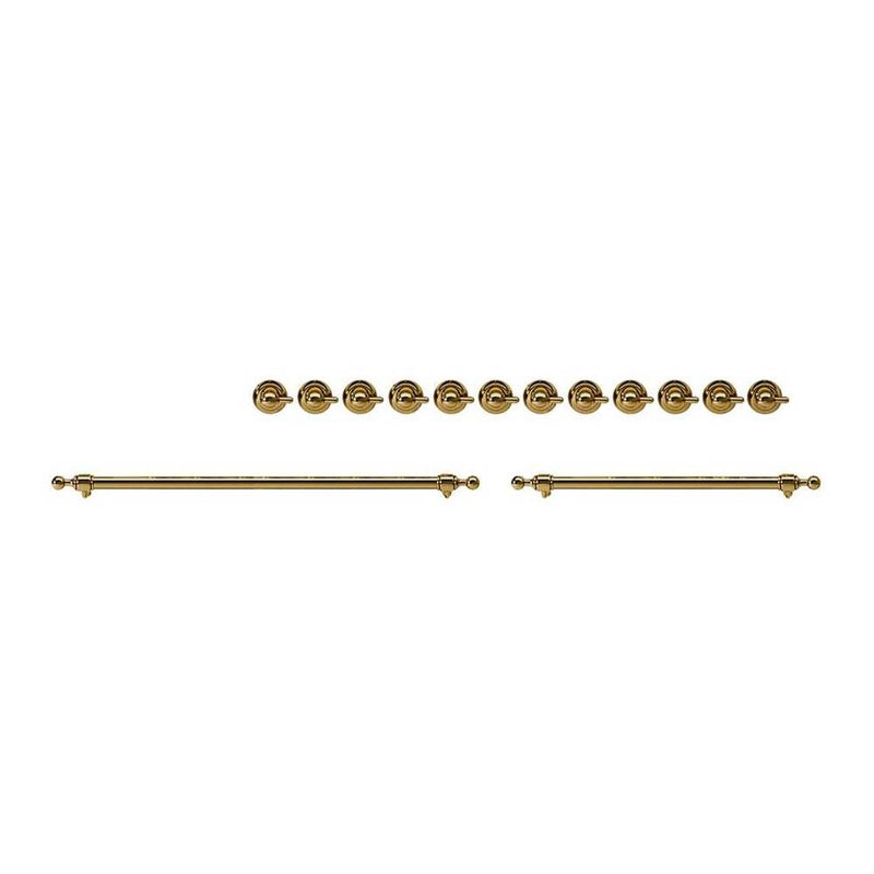 ILVE Brass Knobs and Handles Bundle for 60 inch Nostalgie Dual Fuel with Griddle/Frenchtop