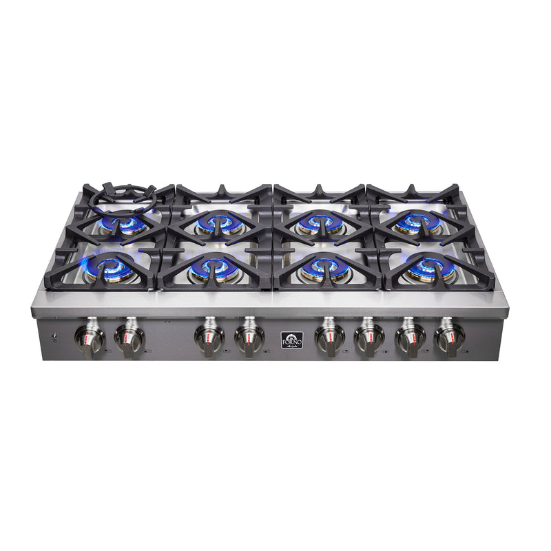 Forno FCTGS5751-48 Alta Qualita 48 in. Gas Rangetop in Stainless Steel