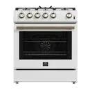 FORNO Espresso Leonardo 30" 5 cu. ft. Electric Range in Stainless Steel with Silver Handles Forno