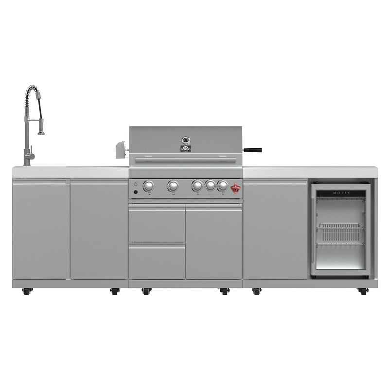 Forno FODKT2506WHT Bulnes 30 in. Outdoor Kitchen Set in Stainless Steel