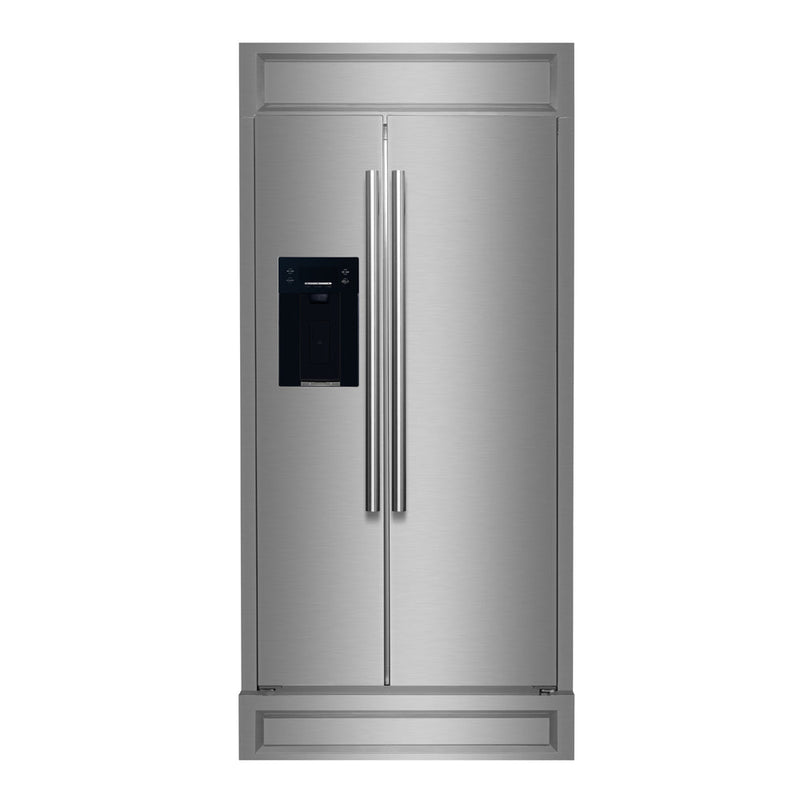Forno FFRBI1844-40MG 40 in. Side-by-Side Refrigerator in Stainless Steel