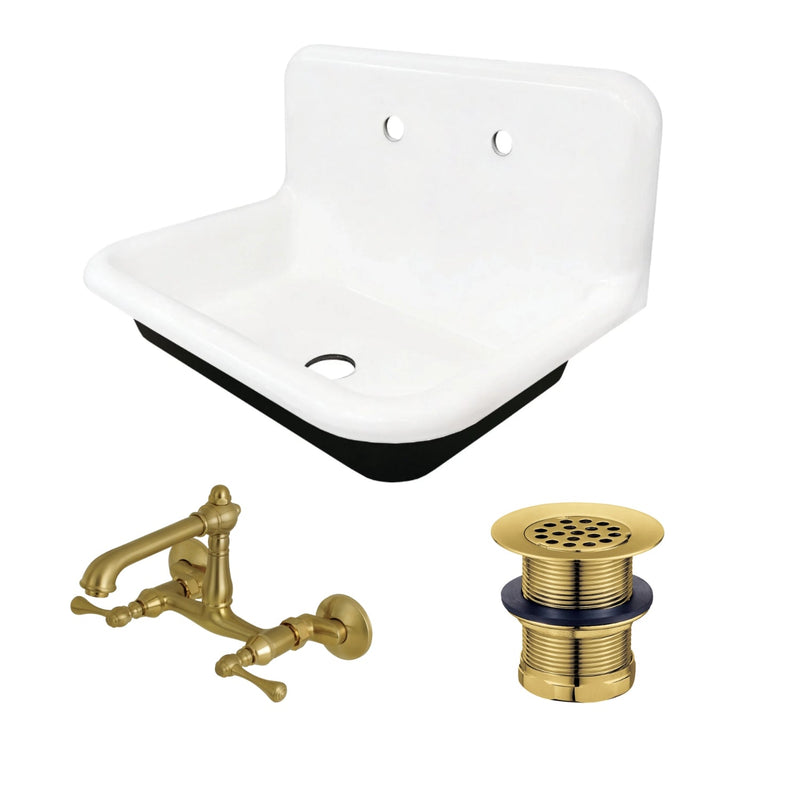 Kingston Brass 30 in. Kitchen Sink in Brushed Brass